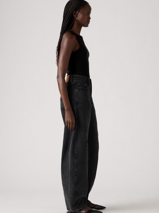 Levi's Blugi Gri Inchis Baggy Dad Barrel Barrel Femei [2]