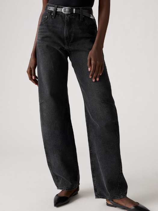 Levi's Blugi Gri Inchis Baggy Dad Barrel Barrel Femei [5]