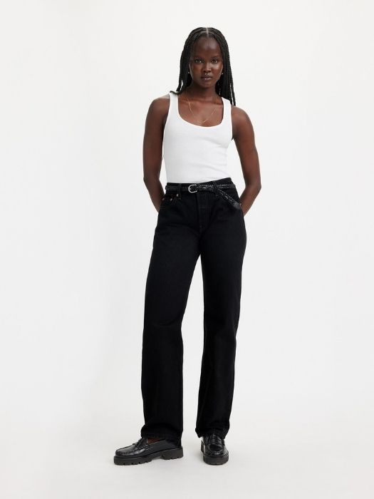 Levi's Женские Джинсы Чёрные 501 90 Straight [5]