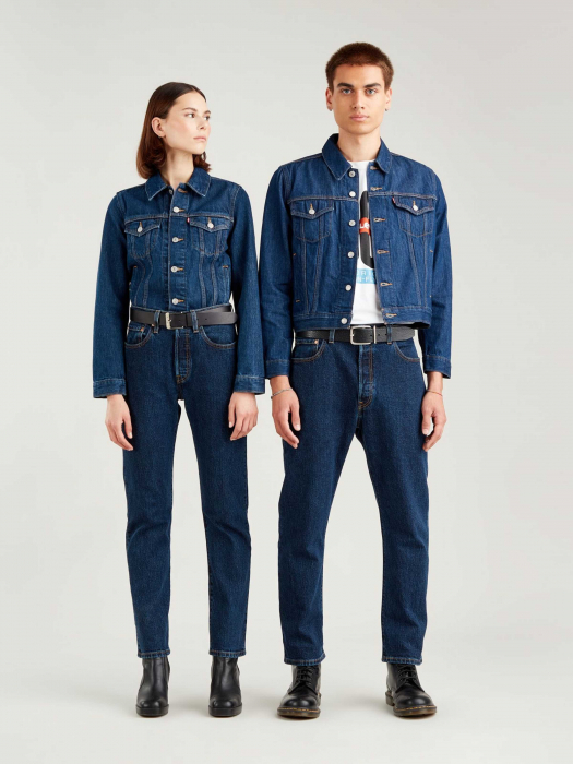 Levi's Blugi Navy 501 CROP Straight Femei [7]