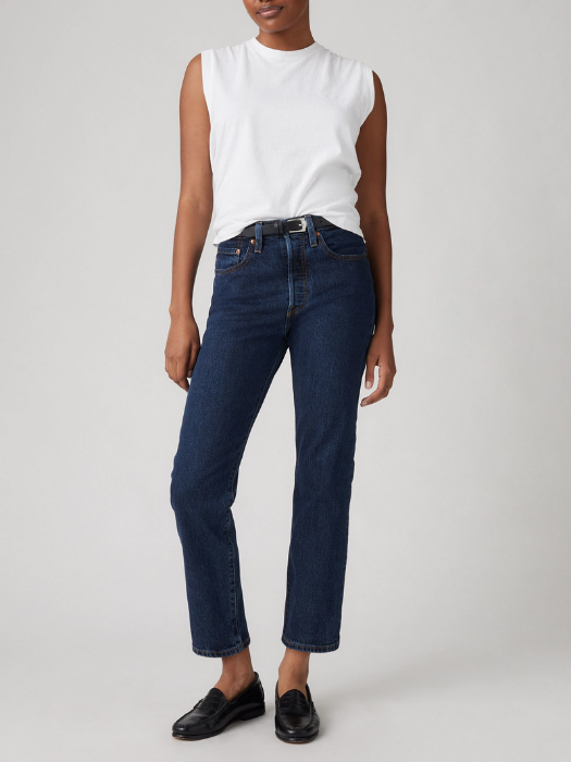Levi's Женские Джинсы Темно-Синие 501 CROP Straight [4]