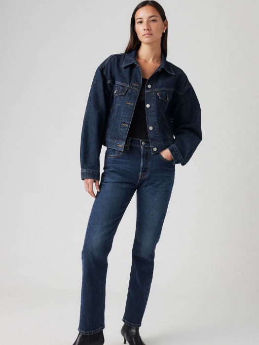 Levi's Blugi Navy 501 Straight Femei [4]