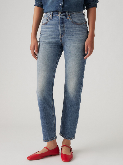 Levi's Blugi Albastri 501 Straight Femei [4]