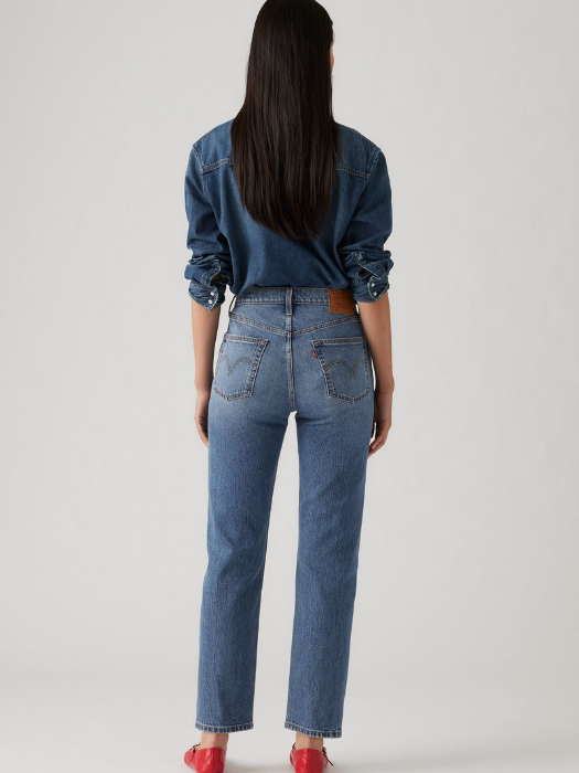 Levi's Blugi Albastri 501 Straight Femei [3]