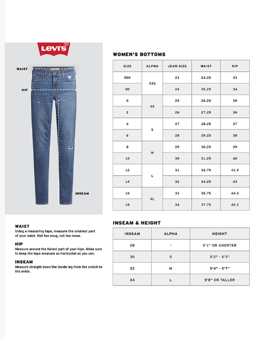 Levi's Женские Джинсы Синие 501 Straight [2]