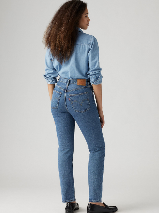 Levi's Женские Джинсы Синие 501 Straight [4]