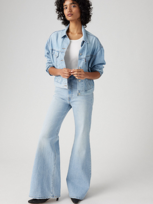 Levi's Blugi Albastri Deschisi RIBCAGE BELL Ribcage Femei [4]