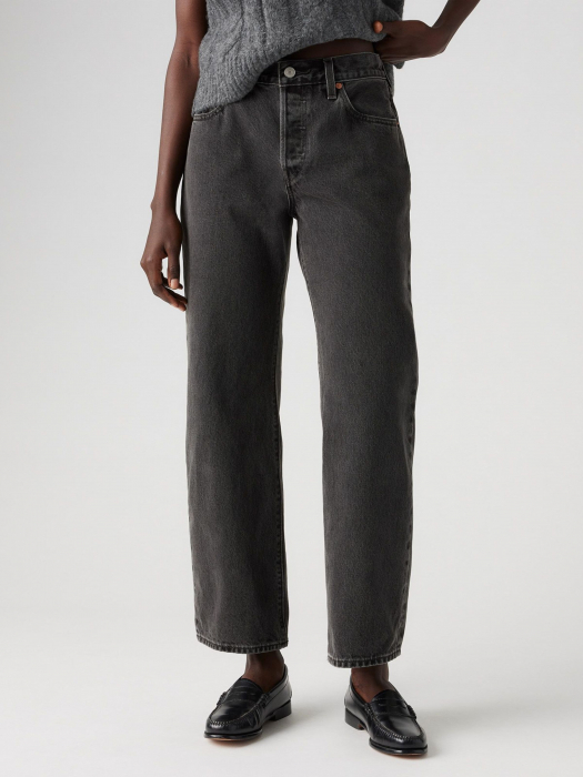 Levi's Blugi Gri Inchis 501 Straight Femei [5]