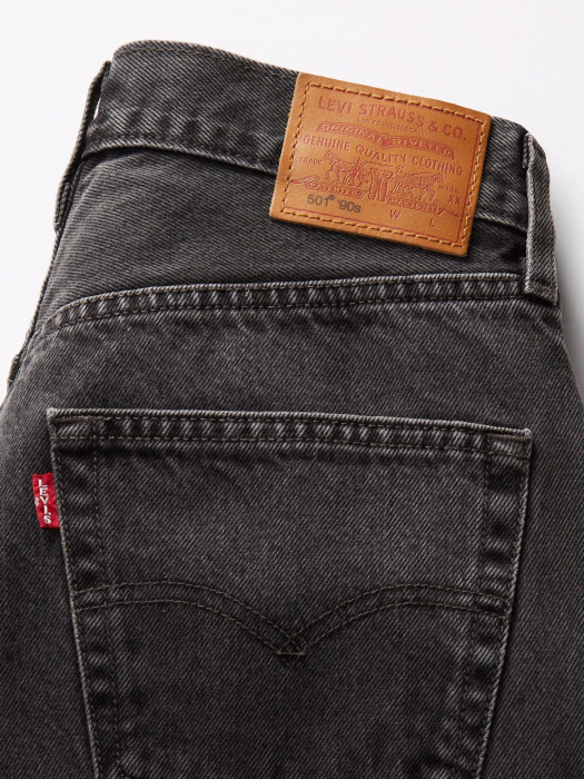 Levi's Blugi Gri Inchis 501 Straight Femei [7]