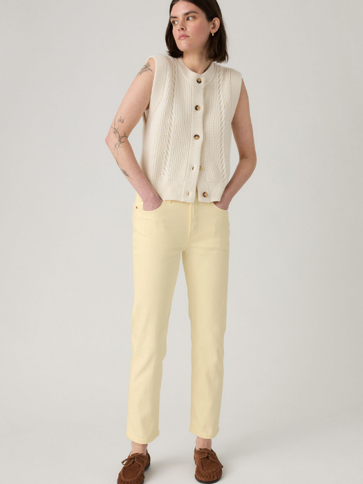 Levi's Blugi Verde Masliniu 501 CROP Straight Femei [5]