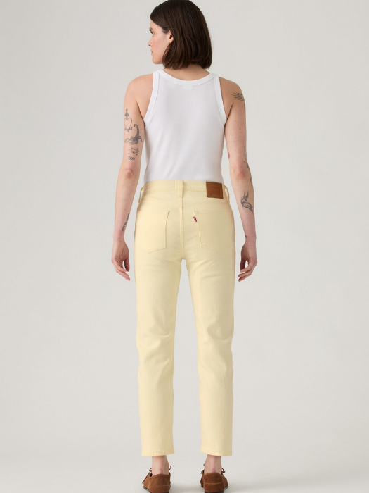 Levi's Blugi Verde Masliniu 501 CROP Straight Femei [4]