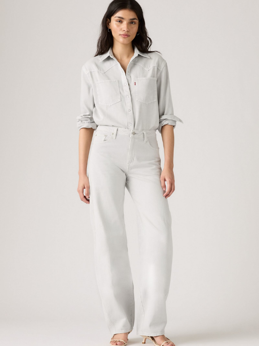 Levi's Blugi Gri Deschis Baggy Dad Barrel Barrel Femei [1]