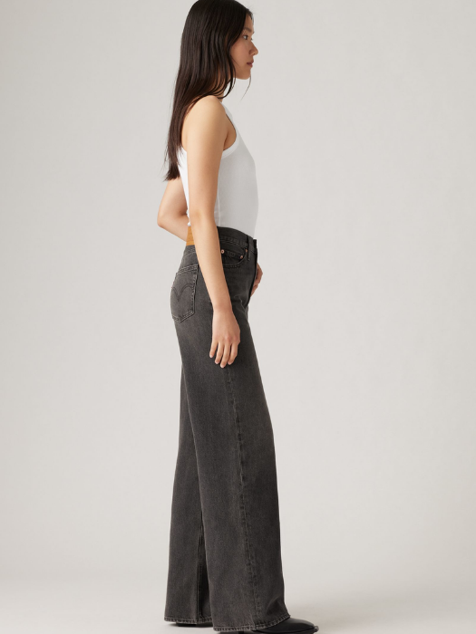 Levi's Blugi Gri Inchis Ribcage Wide Leg Ribcage Femei [2]