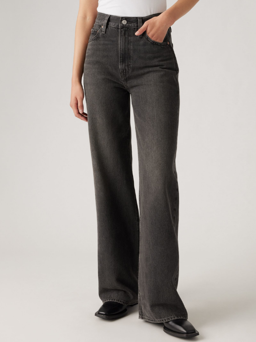 Levi's Blugi Gri Inchis Ribcage Wide Leg Ribcage Femei [5]
