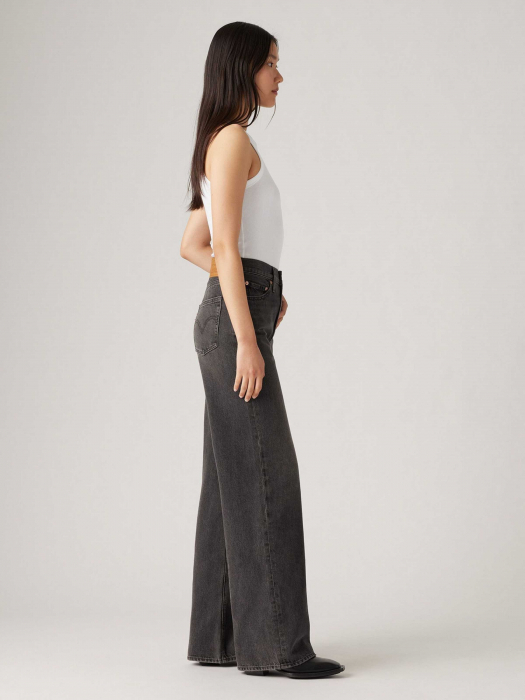 Levi's Blugi Gri Inchis Ribcage Wide Leg Ribcage Femei [3]