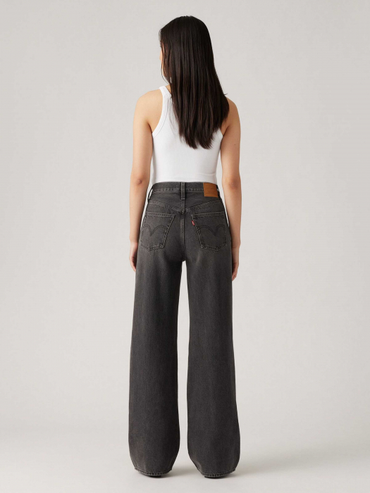 Levi's Blugi Gri Inchis Ribcage Wide Leg Ribcage Femei [2]