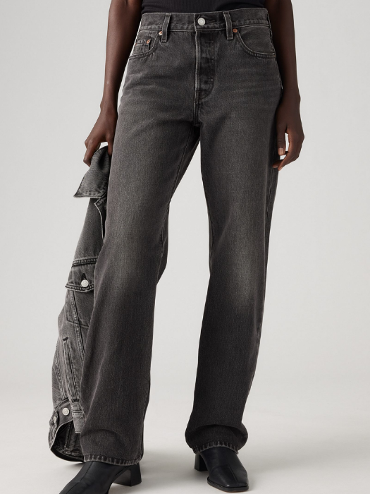 Levi's Женские Джинсы Тёмные Серые 501 Straight [5]