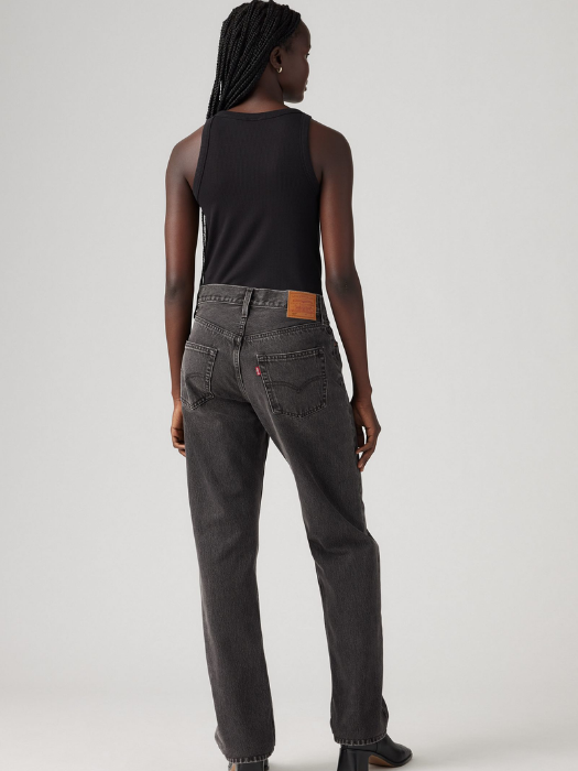 Levi's Женские Джинсы Тёмные Серые 501 Straight [3]