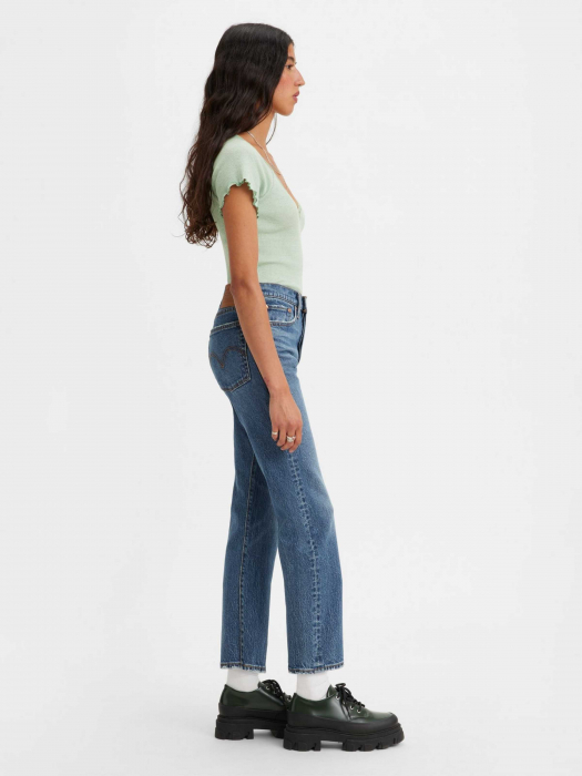 Levi's Blugi Albastri Wedgie Straight Straight Femei [3]