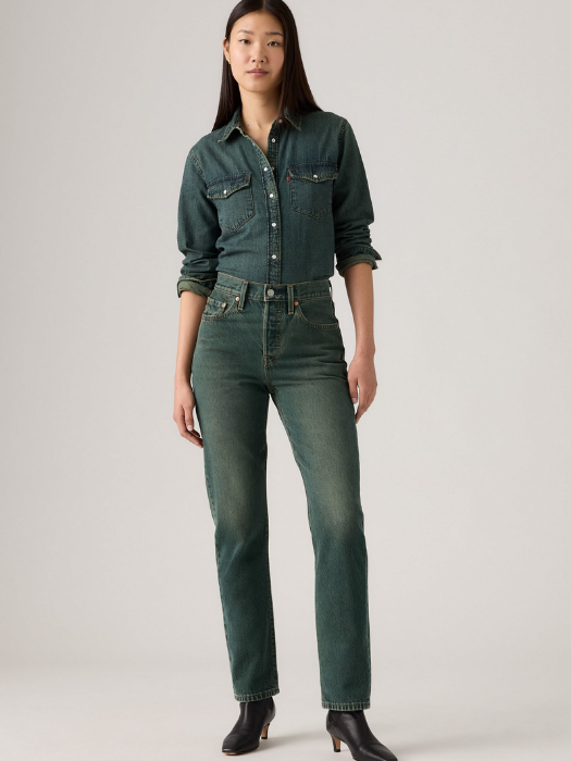 Levi's Blugi Navy 501 Straight Femei [1]