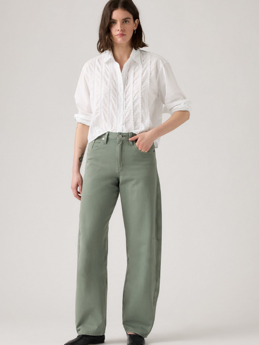 Levi's Blugi Verzi Baggy Dad Barrel Barrel Femei [1]