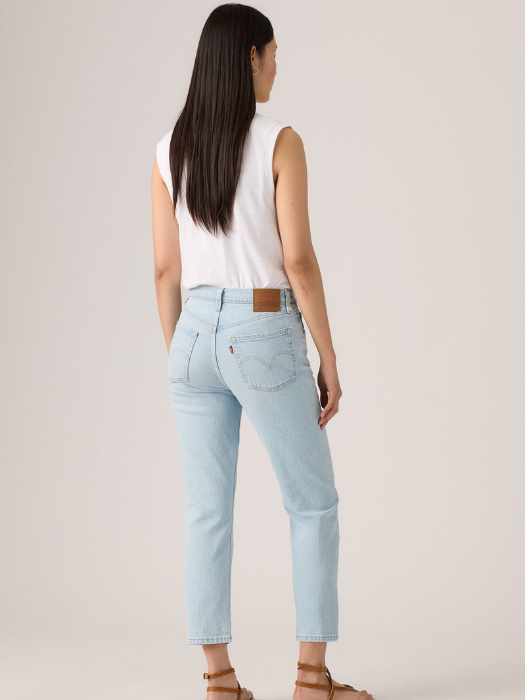 Levi's Blugi Albastri Deschisi 501 CROP Straight Femei [12]