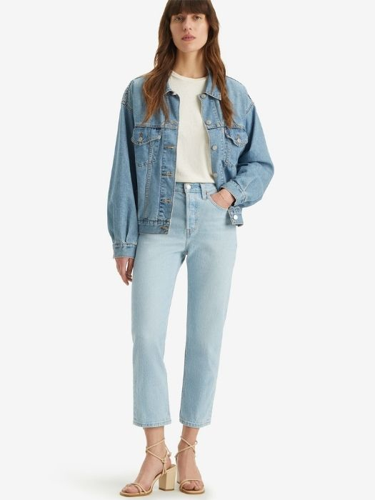 Levi's Женские Джинсы Светло-Синие 501 CROP Straight [5]