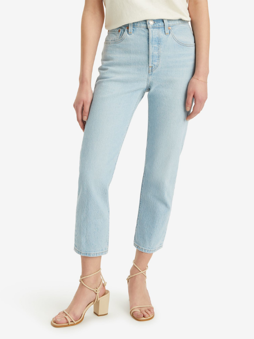 Levi's Blugi Albastri Deschisi 501 CROP Straight Femei [8]