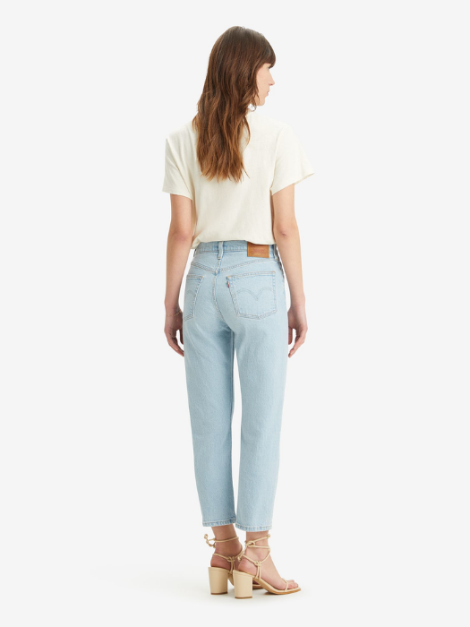 Levi's Blugi Albastri Deschisi 501 CROP Straight Femei [7]