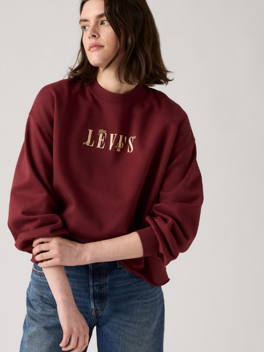 Levi's Женский Свитшот Бордо Relaxed [2]