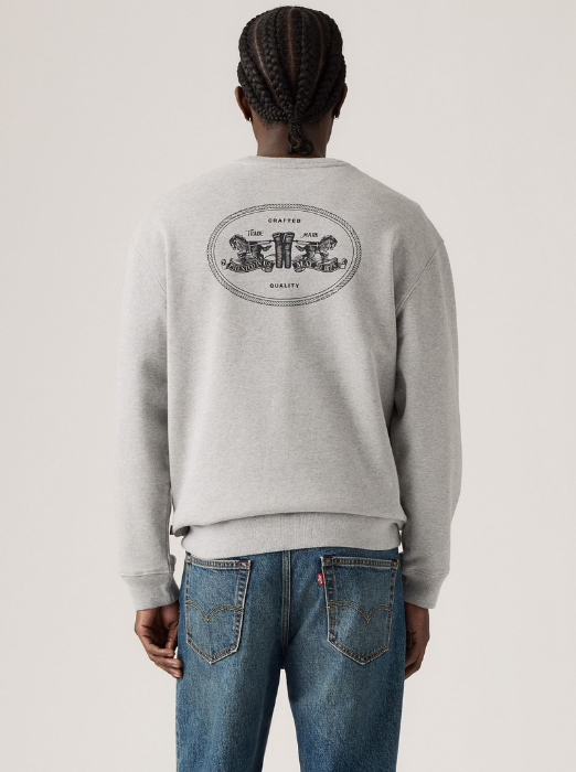 Levi's Мужской Свитшот Серый Regular [4]