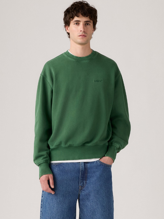 Levi's Мужской Свитшот Зелёный Relaxed [1]
