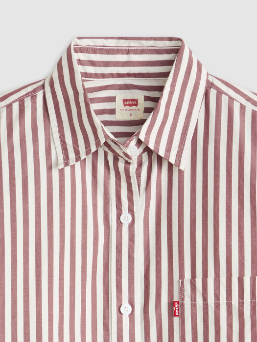 Levi's Женская Рубашка Белая/Коричневая Relaxed [5]