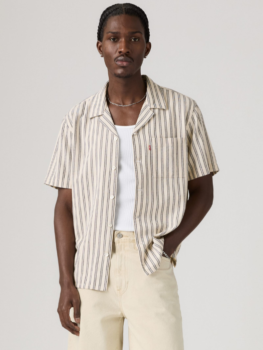 Levi's Camasa Cu Maneca Scurta Crem Relaxed Barbati [1]