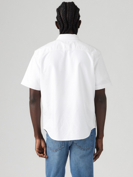 Levi's Мужская Рубашка С Коротким Рукавом Белая Relaxed [2]