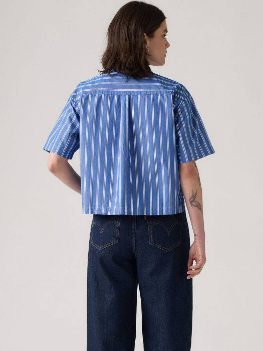 Levi's Camasa Cu Maneca Scurta Albastra Relaxed Femei [4]