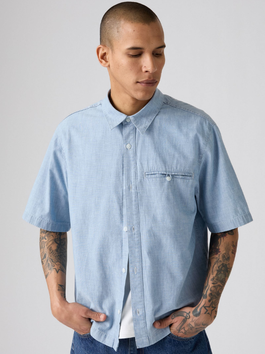 Levi's Рубашка С Коротким Рукавом Blue Relaxed [3]