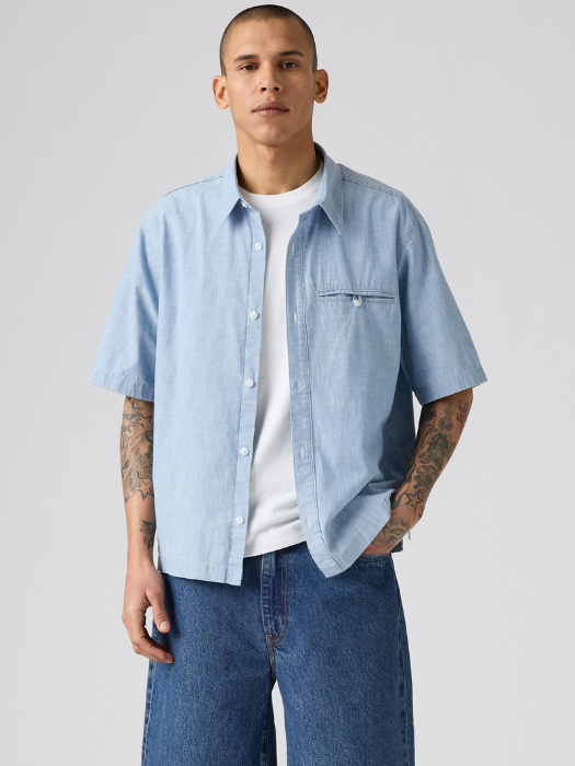 Levi's Рубашка С Коротким Рукавом Blue Relaxed [1]