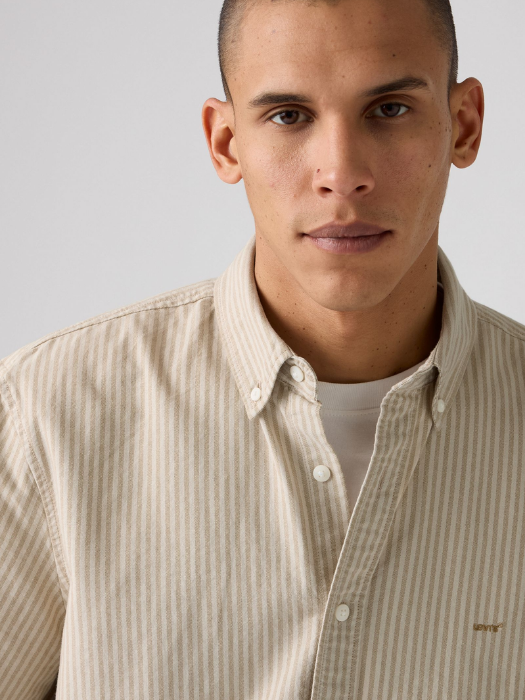 Levi's Camasa Cu Maneca Scurta Crem Relaxed Barbati [3]