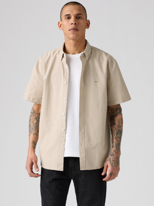 Levi's Camasa Cu Maneca Scurta Crem Relaxed Barbati [1]