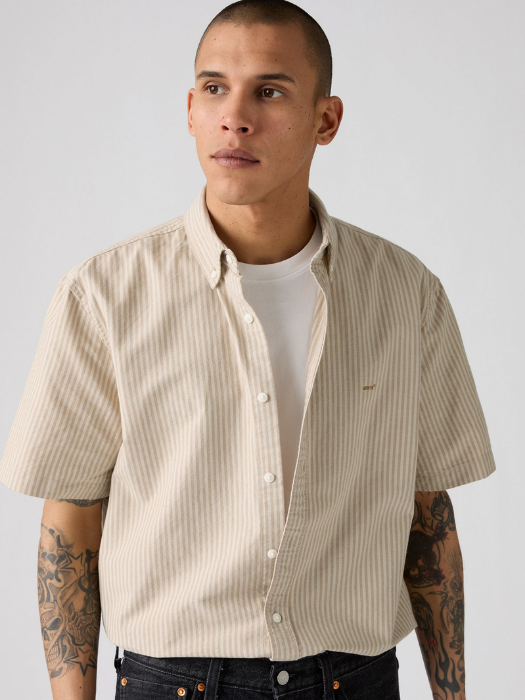 Levi's Camasa Cu Maneca Scurta Crem Relaxed Barbati [2]