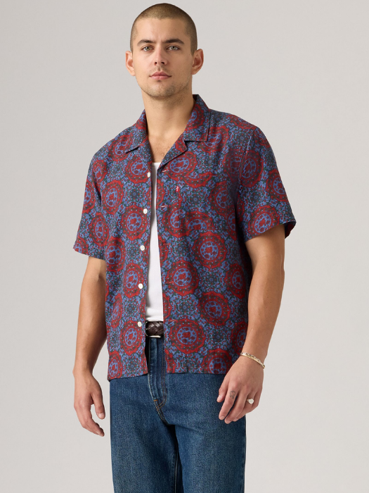 Levi's Рубашка С Коротким Рукавом Blue-Bordo Regular [1]