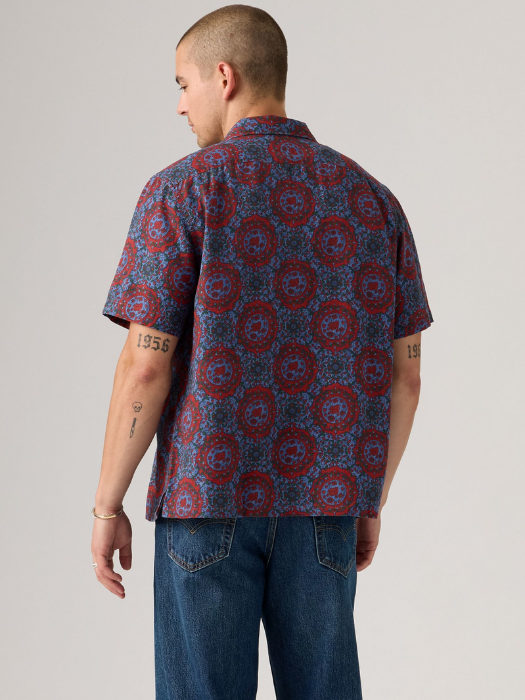 Levi's Рубашка С Коротким Рукавом Blue-Bordo Regular [3]