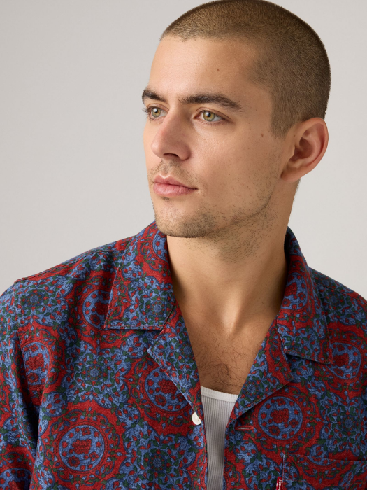 Levi's Рубашка С Коротким Рукавом Blue-Bordo Regular [4]