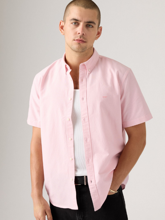 Levi's Camasa Cu Maneca Scurta Roz Deschis Relaxed Barbati [2]
