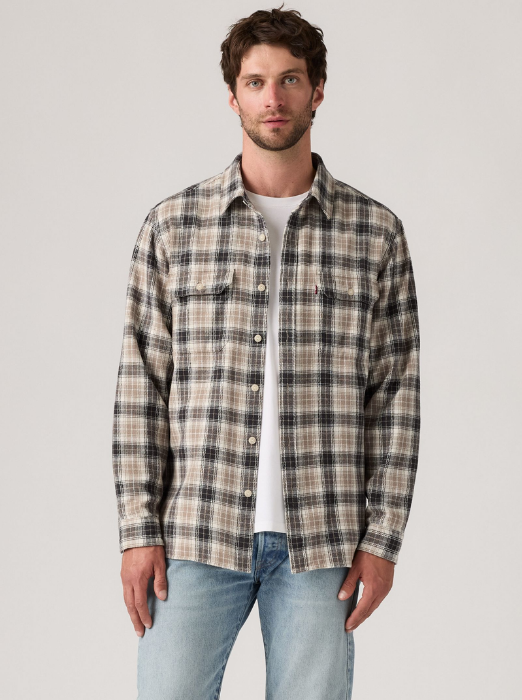 Levi's Мужская Рубашка Gri/Alb Regular [1]