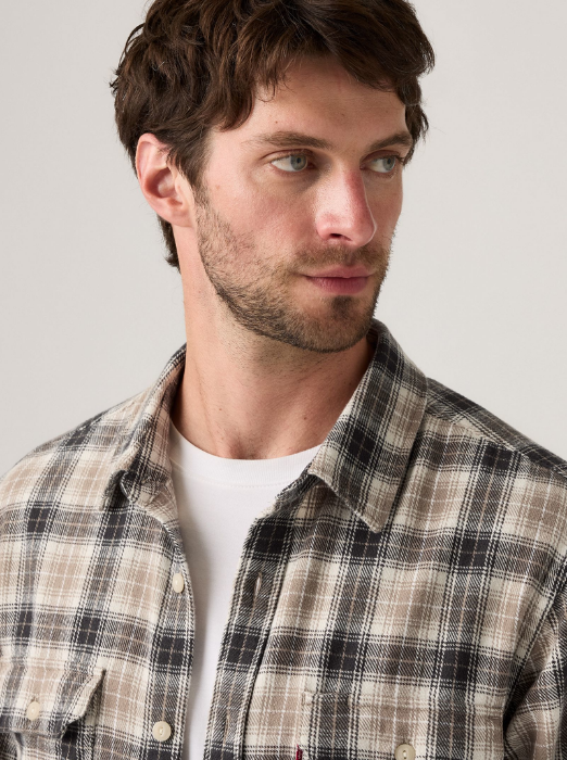 Levi's Мужская Рубашка Gri/Alb Regular [3]