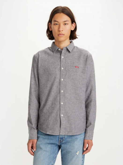 Levi's Мужская Рубашка Тёмная Серая Slim [1]