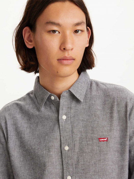 Levi's Мужская Рубашка Тёмная Серая Slim [3]