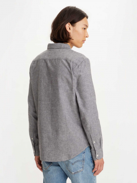 Levi's Мужская Рубашка Тёмная Серая Slim [2]